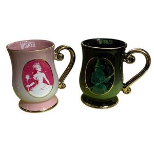 Wicked- Glinda & Elphaba Ceramic Mugs Set- NEW